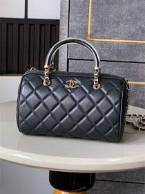 CC original lambskin clutch with chain AP4516 black
