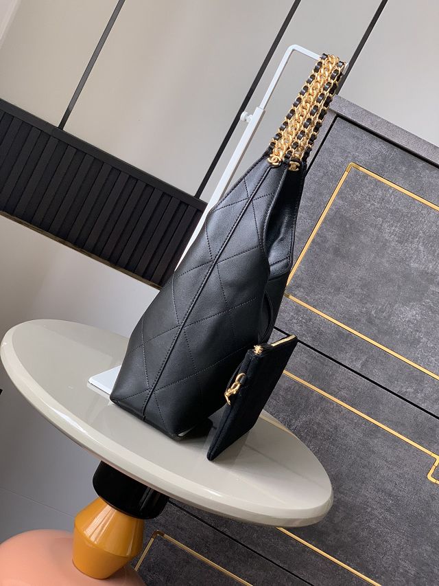 CC original lambskin hobo handbag AS5403 black