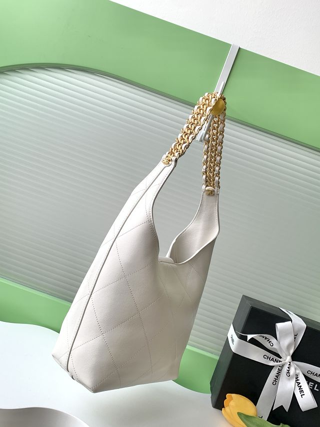 CC original lambskin hobo handbag AS5403 white