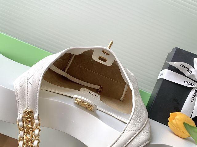 CC original lambskin hobo handbag AS5403 white