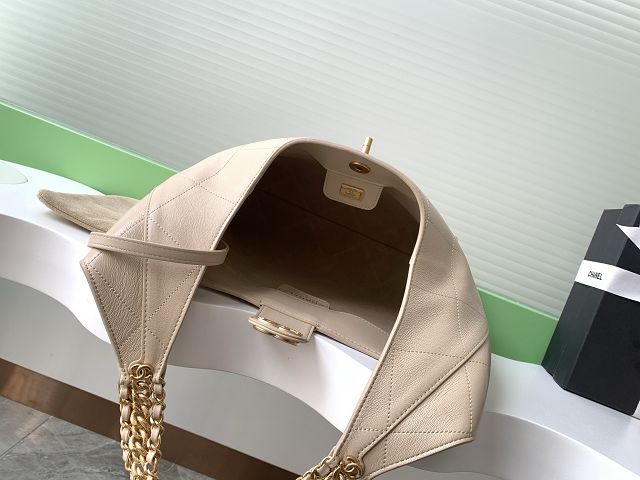 CC original lambskin large hobo handbag AS5425 beige