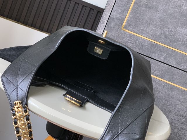 CC original lambskin large hobo handbag AS5425 black