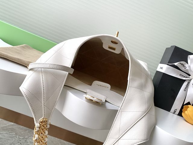 CC original lambskin large hobo handbag AS5425 white