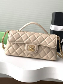 CC original lambskin mini top handle flap bag AS5354 beige