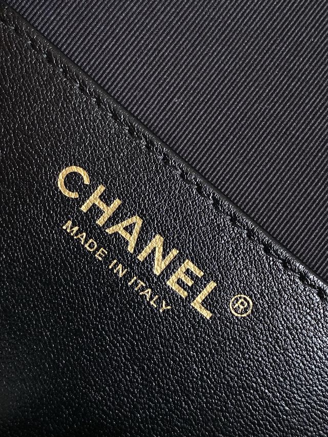 CC original mesh&lambskin medium backpack AS5484 black