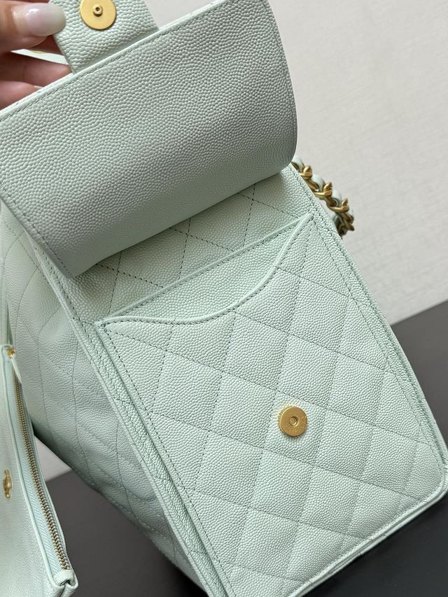 CC original grained calfskin 25 medium handbag AS5311 light green