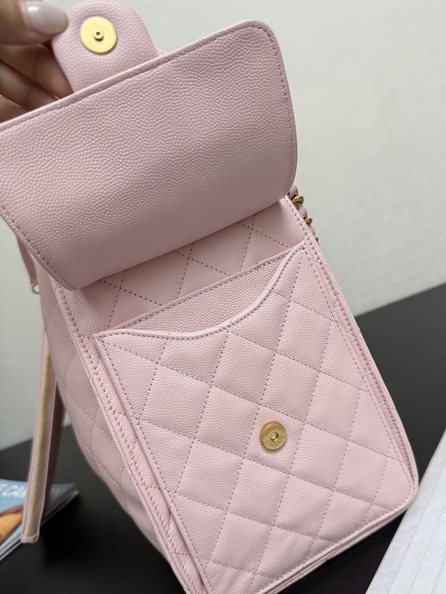 CC original grained calfskin 25 medium handbag AS5311 light pink