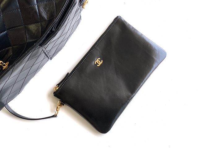 CC original shiny calfskin 25 medium handbag AS5311 black