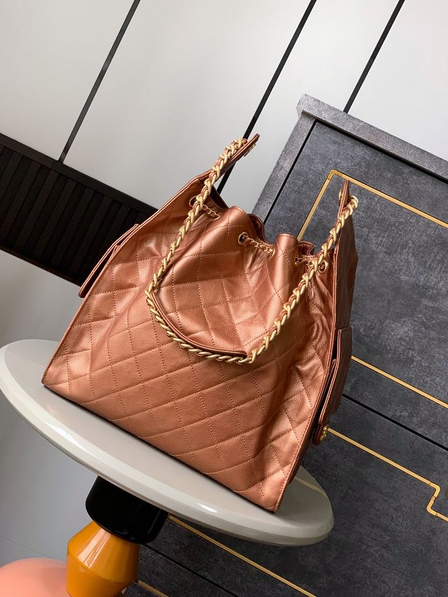 CC original grained calfskin 25 medium handbag AS5311 brozen