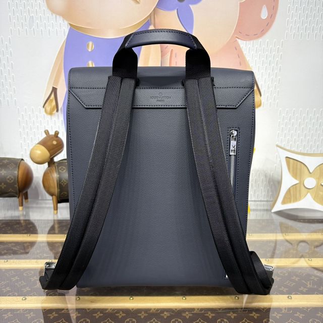 Louis vuitton original calfskin fastline backpack M21367 blue