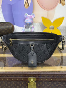 Louis vuitton original calfskin high rise bumbag PM M14353 black