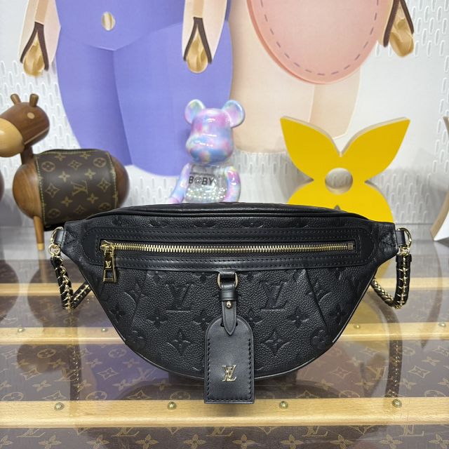 Louis vuitton original calfskin high rise bumbag PM M14353 black