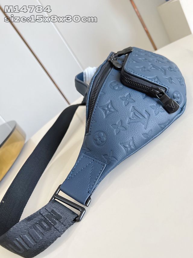 Louis vuitton original calfskin rush bumbag M14784 dark blue