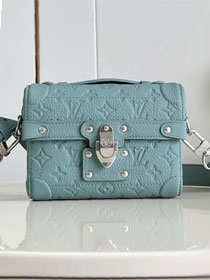 Louis vuitton original calfskin soul trunk M13870 water green