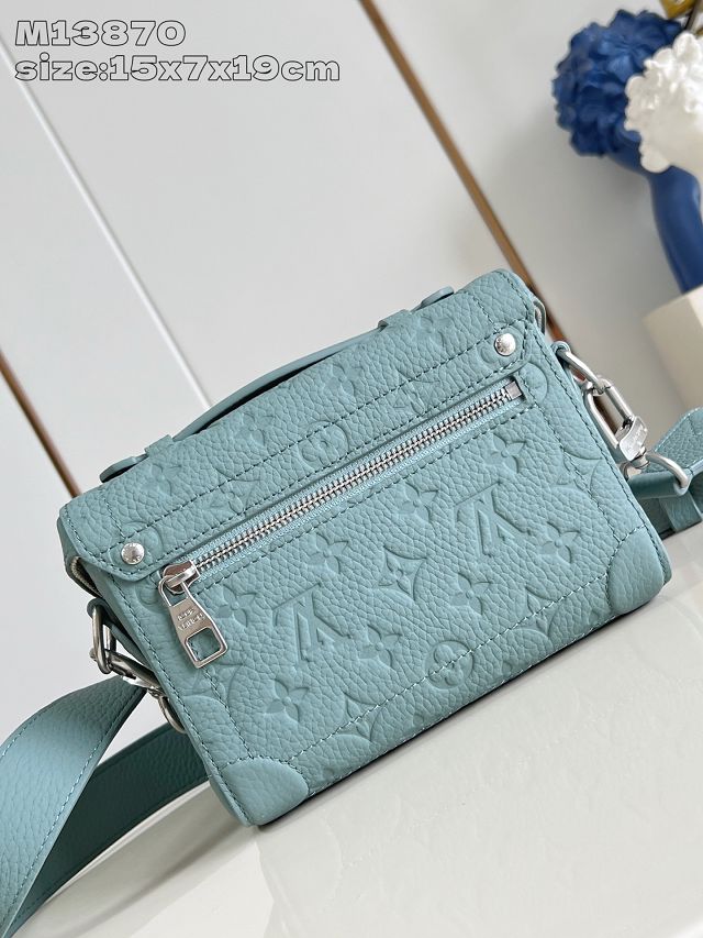 Louis vuitton original calfskin soul trunk M13870 water green