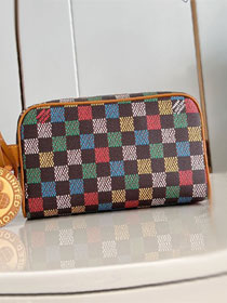 Louis vuitton original damier ebene locker dopp kit N00151