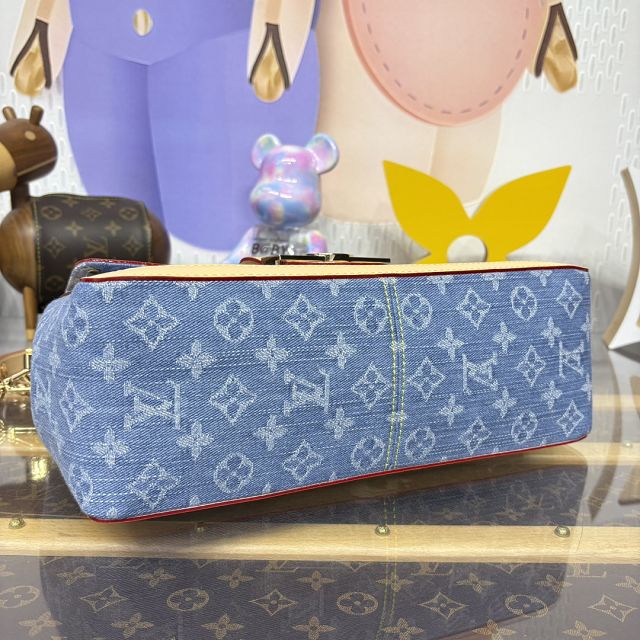 Louis vuitton original denim dauphine soft M13319 blue