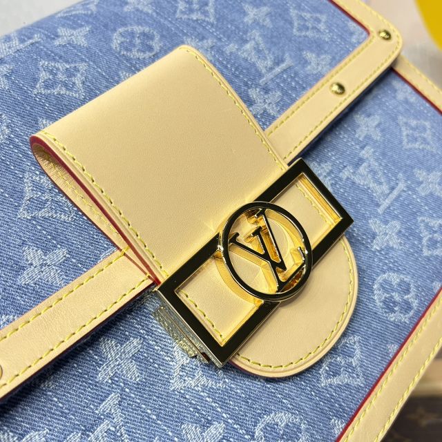 Louis vuitton original denim dauphine soft M13319 blue