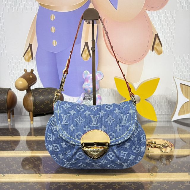 Louis vuitton original denim sunset bag M46829 blue