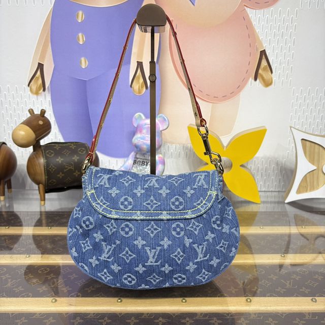 Louis vuitton original denim sunset bag M46829 blue