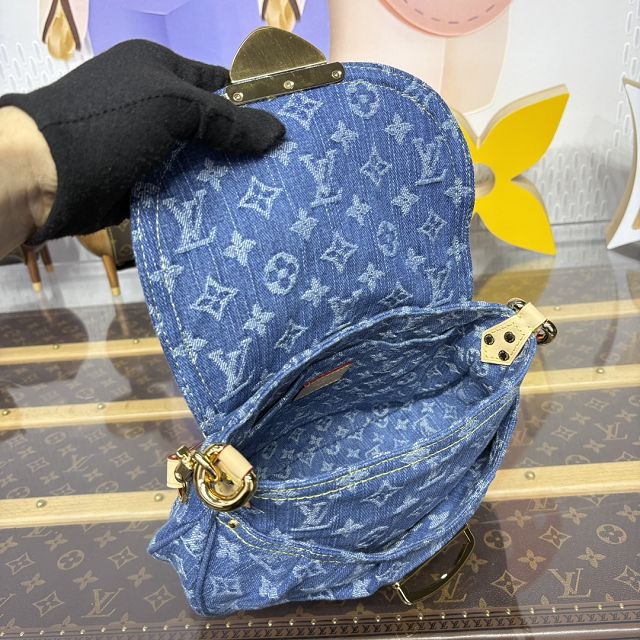 Louis vuitton original denim sunset bag M46829 blue