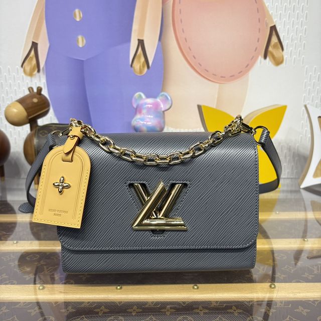 Louis vuitton original epi leather twist mm M14059 grey