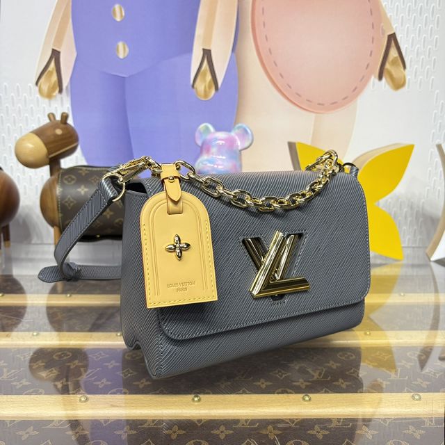Louis vuitton original epi leather twist mm M14059 grey