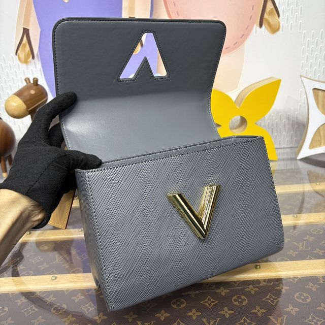Louis vuitton original epi leather twist mm M14059 grey
