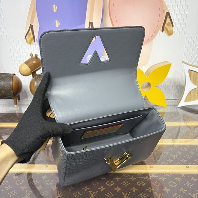 Louis vuitton original epi leather twist mm M14059 grey