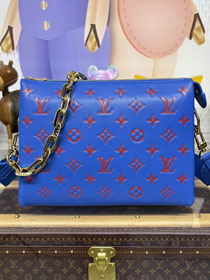 Louis vuitton original lambskin coussin pm bag M57790 blue