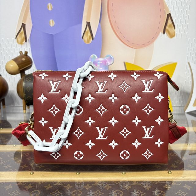 Louis vuitton original lambskin coussin pm bag M57790 bordeaux