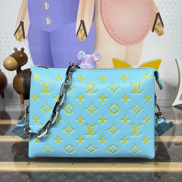 Louis vuitton original lambskin coussin pm bag M59392 blue
