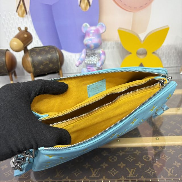 Louis vuitton original lambskin coussin pm bag M59392 blue
