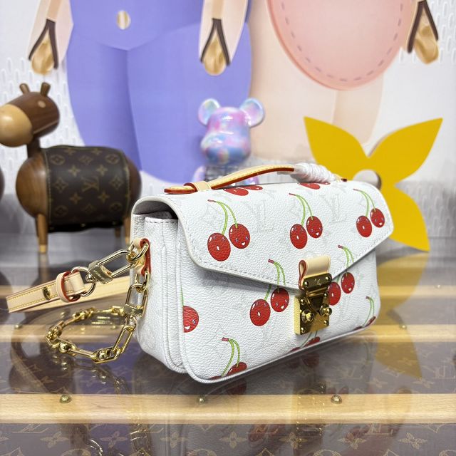 Louis vuitton original monogram canvas pochette metis east west M14231