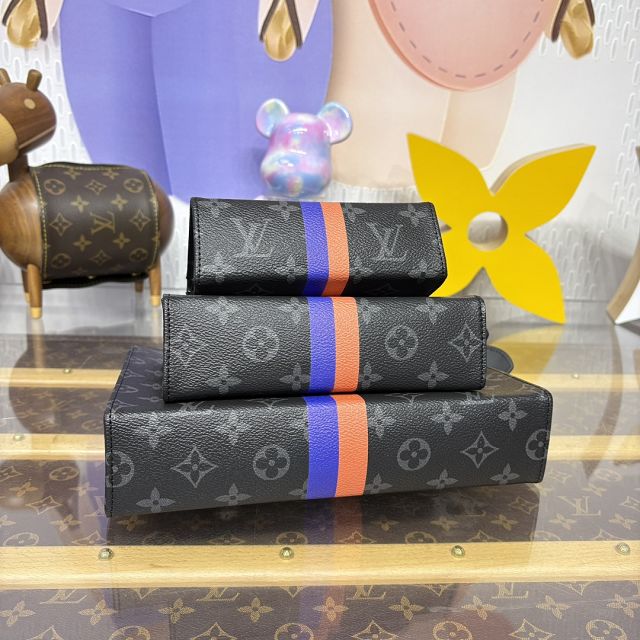 Louis vuitton original monogram eclipse trio toilet pouch P01957