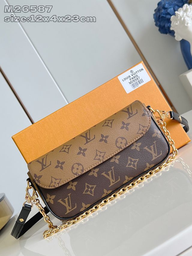 Louis vuitton original monogram reverse wallet on chain Ivy M26587