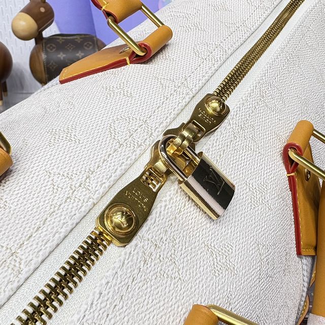 Louis vuitton monogram canvas keepall 45 M14838 white