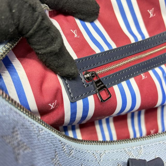 Louis vuitton monogram canvas keepall 50 M14837 blue