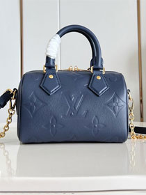 Louis vuitton original calfskin speedy 20 M58953 navy blue