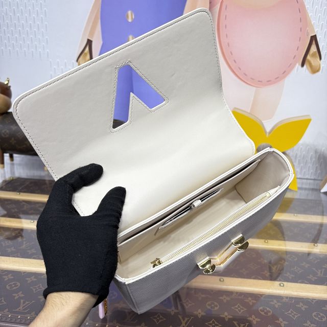 Louis vuitton original calfskin twist MM slim M14341 white