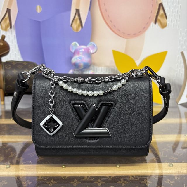 Louis vuitton original calfskin twist pm slim M14636 black