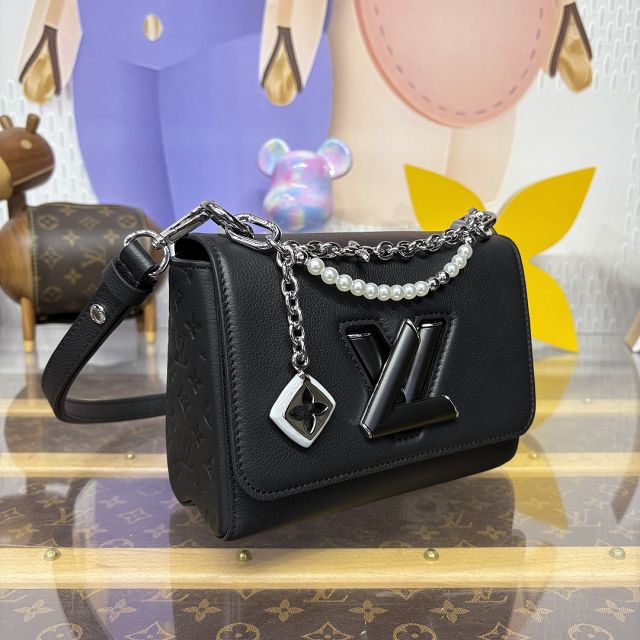 Louis vuitton original calfskin twist pm slim M14636 black