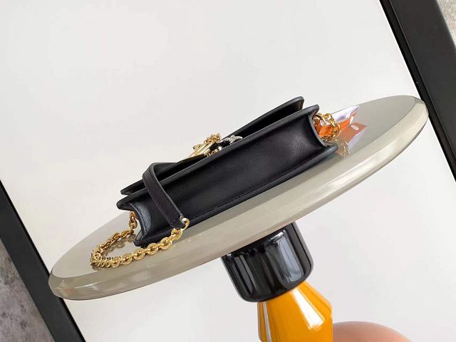 Louis vuitton original calfskin wallet on chain bloom M14564 black