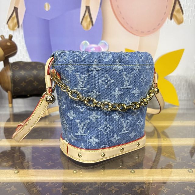 Louis vuitton original denim nano noe M83043 blue