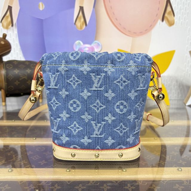 Louis vuitton original denim nano noe M83043 blue
