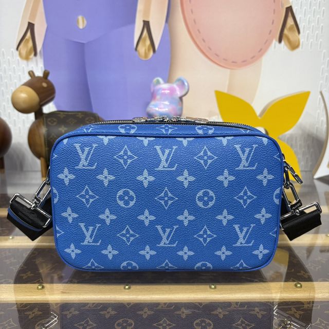Louis vuitton original monogram canvas alpha messenger bag M31016 blue