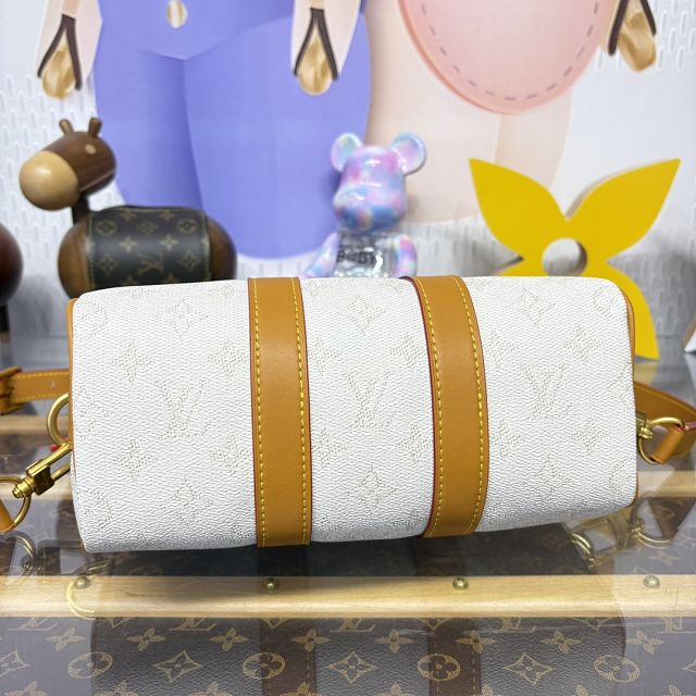 Louis vuitton original monogram canvas keepall 25 M15076 white