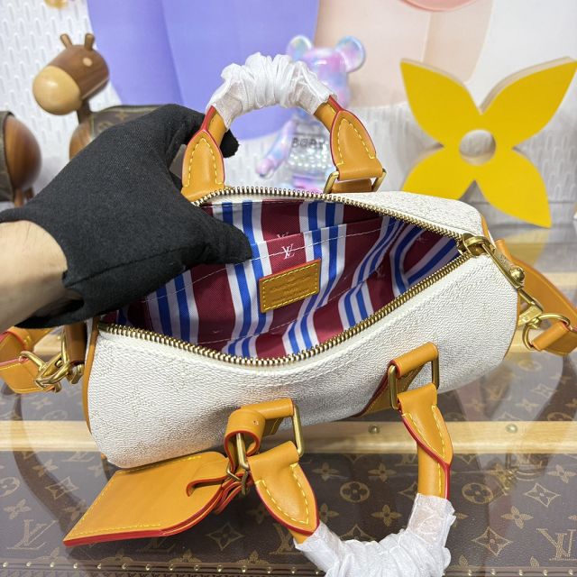 Louis vuitton original monogram canvas keepall 25 M15076 white