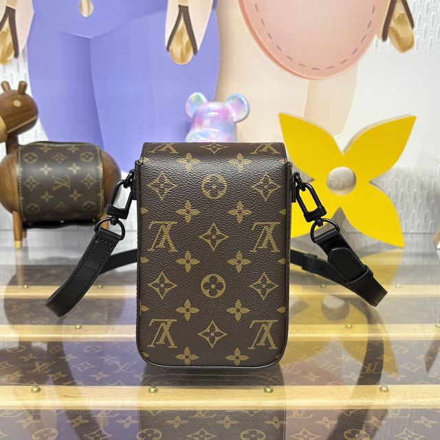 Louis vuitton original monogram canvas s-lock vertical wearable wallet M81522