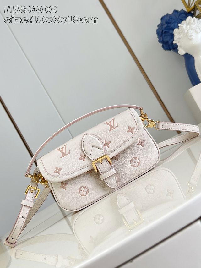 Louis vuitton original calfskin nano diane M13642 white